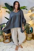 Made in Italy Santos Artist Smock Graphite /14 =